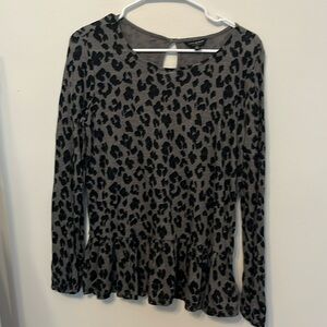 Lucky Brand animal print ruffled hem size small